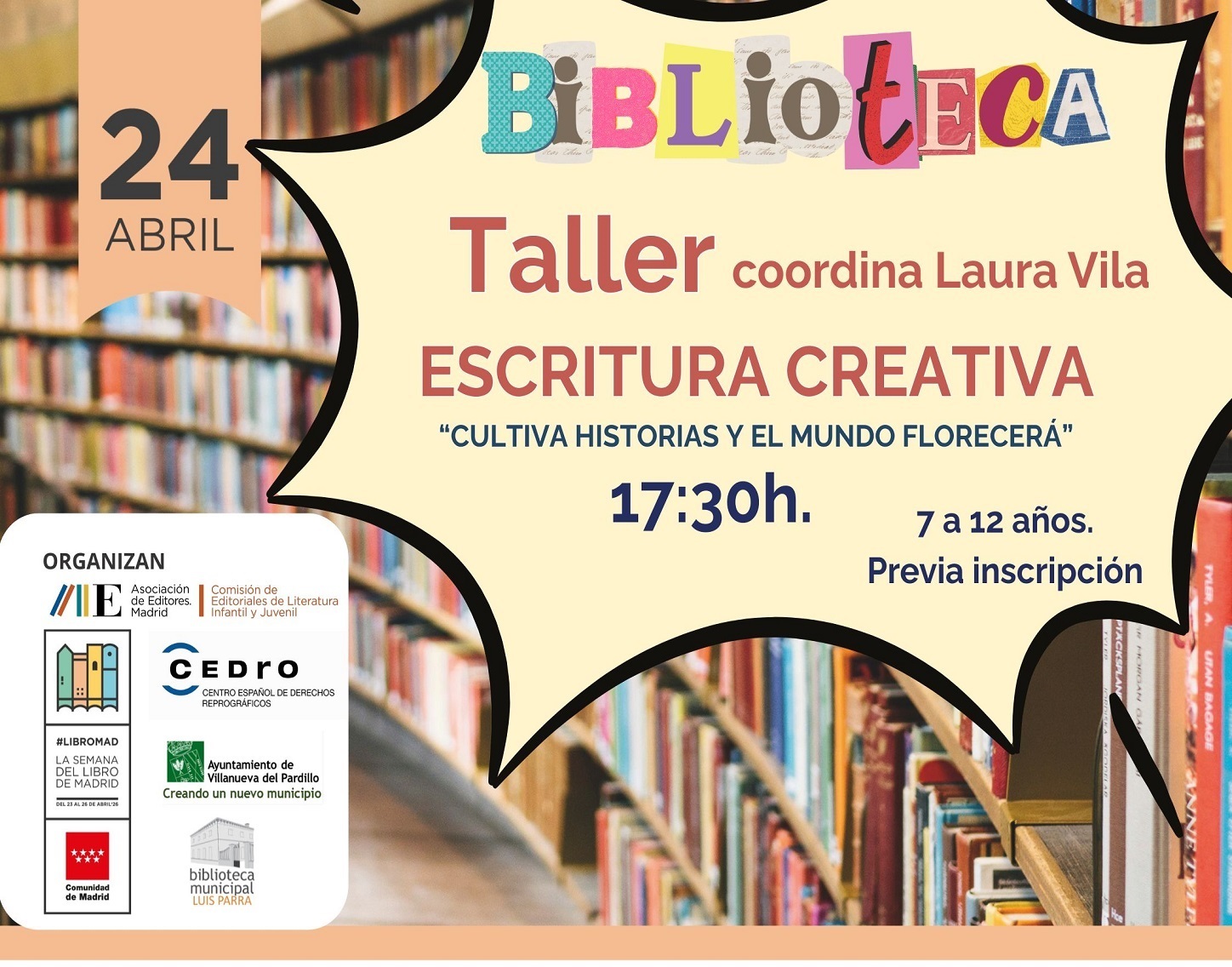Taller de escritura creativa, viernes 24 de abril'26