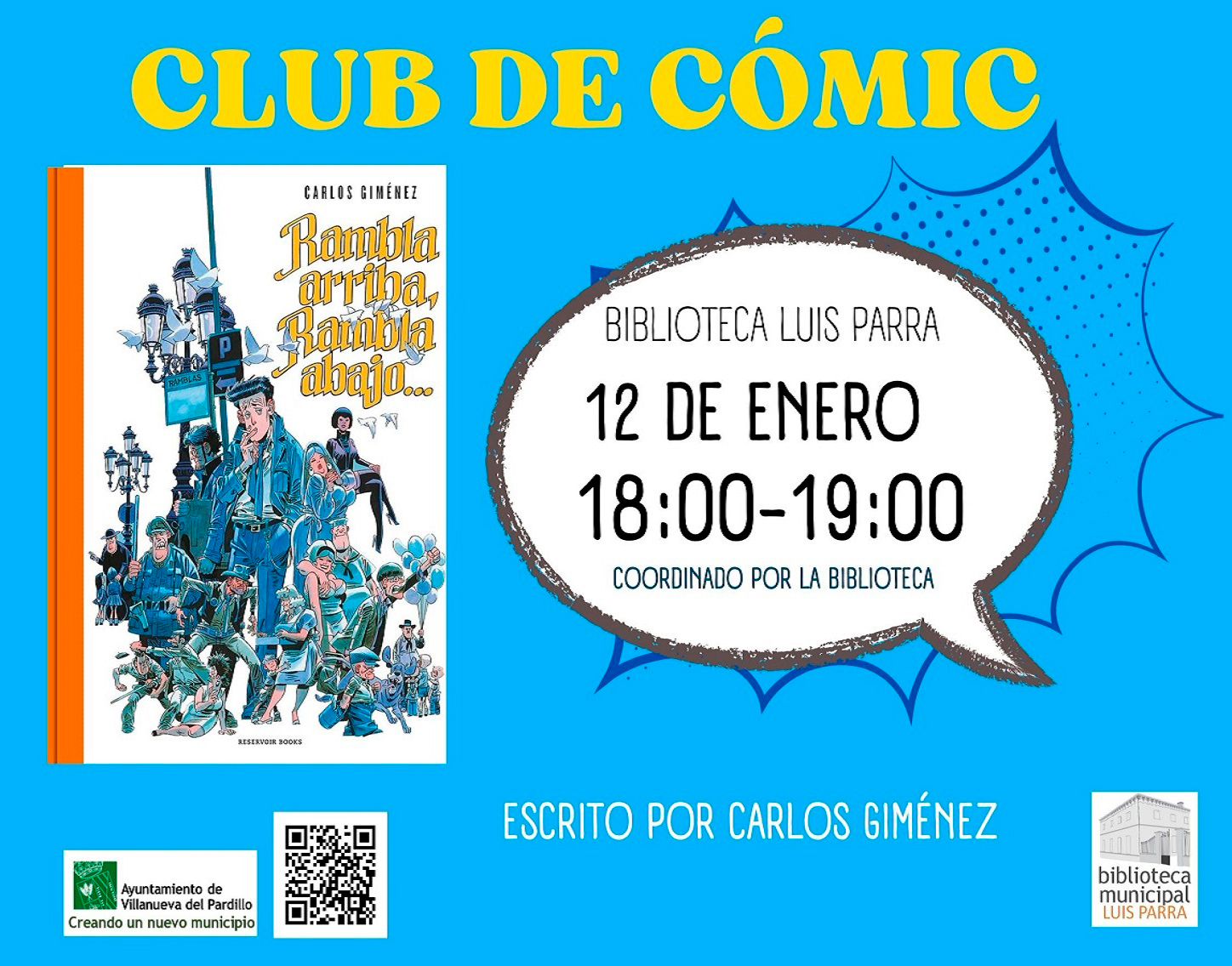 Club de lectura de cómic, lunes 12 de enero'25