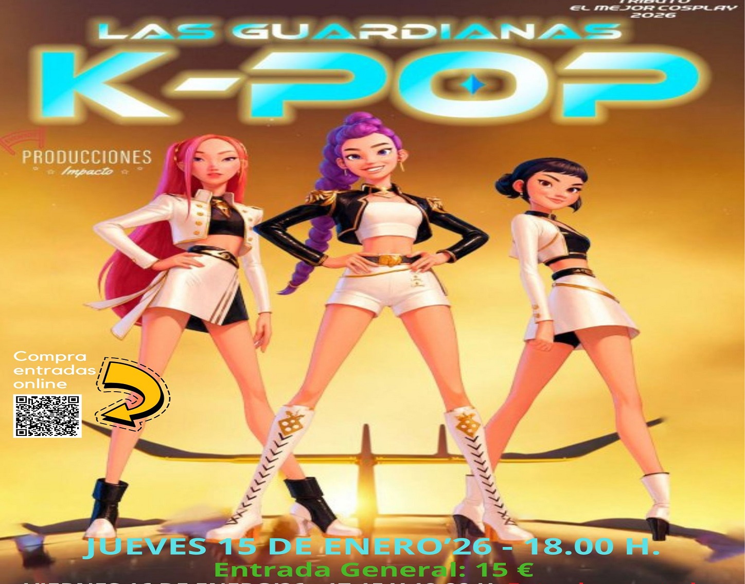 Tributo "Las Guardianas del K-Pop" en Villanueva del Pardillo, jueves 15 y viernes 16 de enero'26