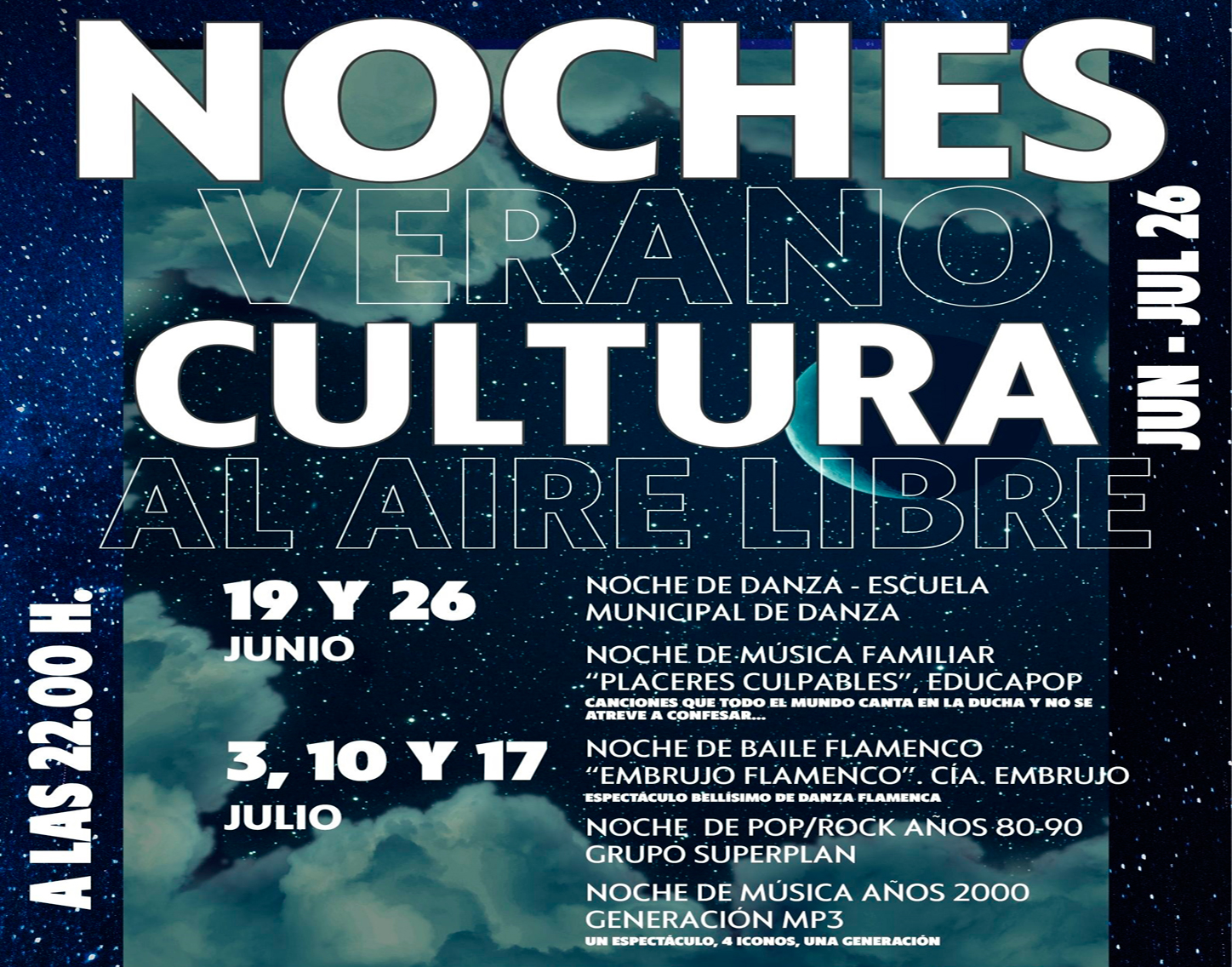 Vuelven las Noches de verano. Cultura al aire libre'26