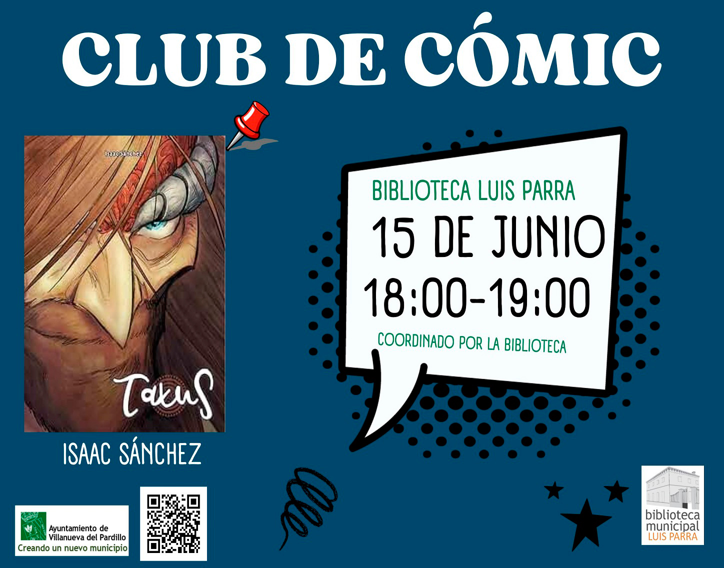 Club de lectura de cómic, lunes 15 de junio'26