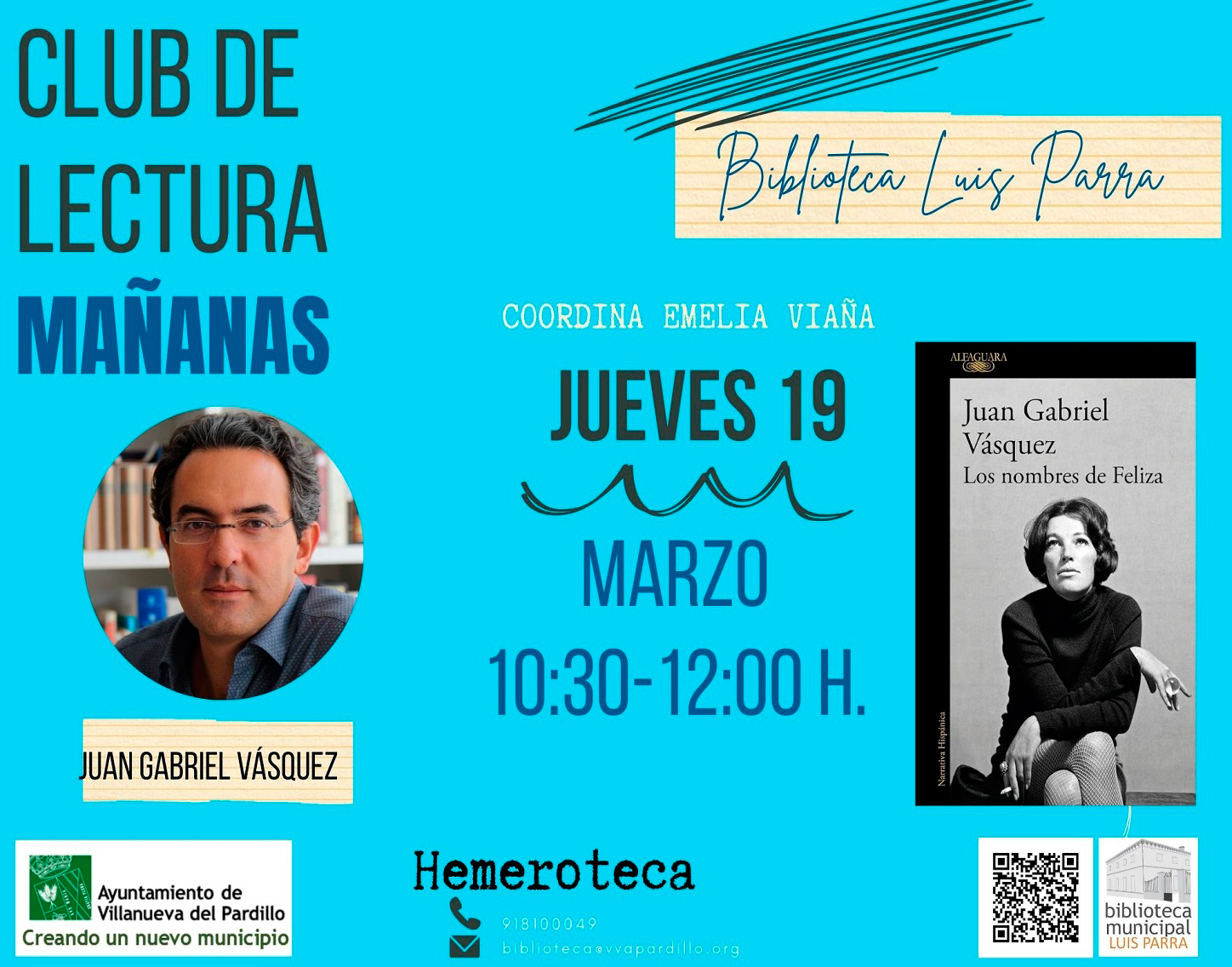Club de lectura Adultos. Mañana. Jueves 19 de marzo'26