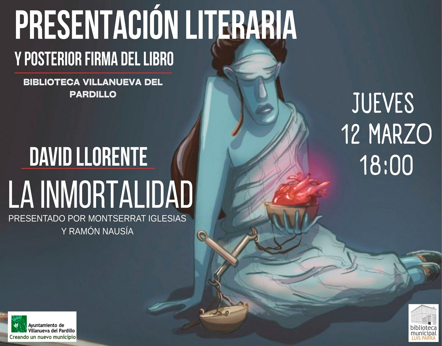 Presentación del libro “La inmortalidad”, jueves 12 de marzo'26