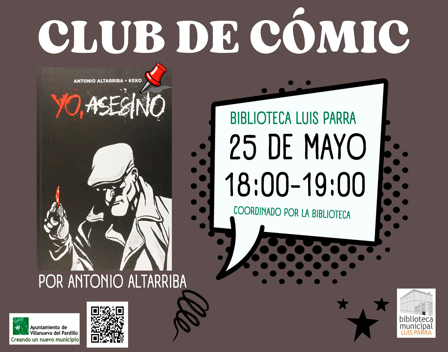 Club de lectura de cómic, lunes 25 de mayo'26