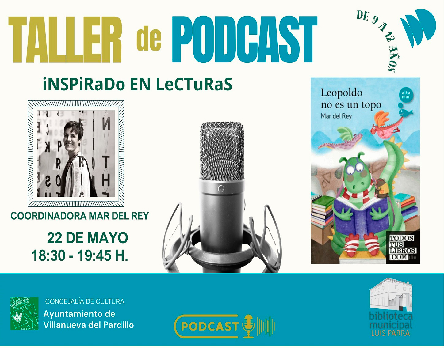 Club de lectura Juvenil. Taller de radio, viernes 22 de mayo'26
