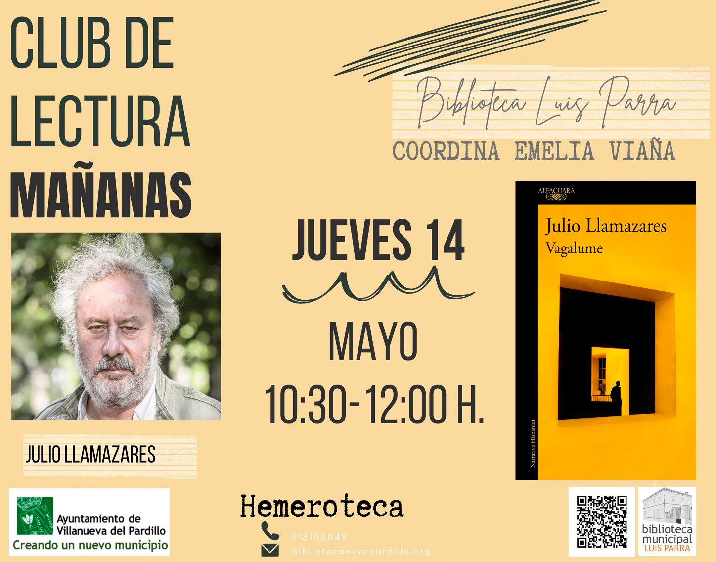 Club de lectura Adultos. Mañana. Jueves 14 de mayo'26