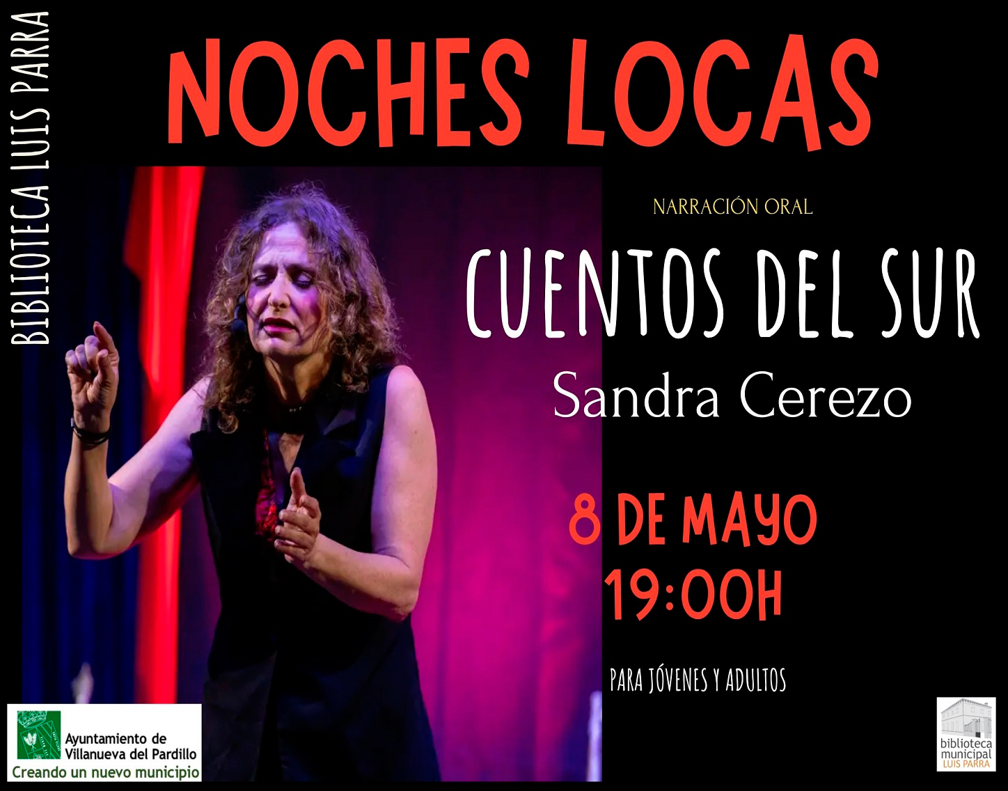 Noches locas, Narración Oral Adultos, viernes 8 de mayo'26