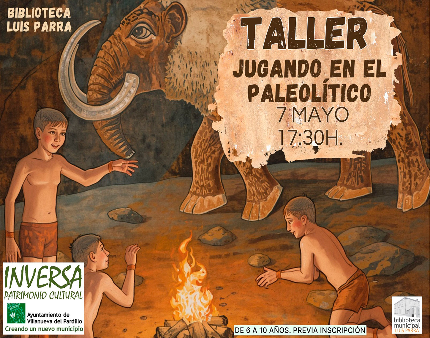 Taller "Jugando en el paleolítico", jueves 7 de mayo'26