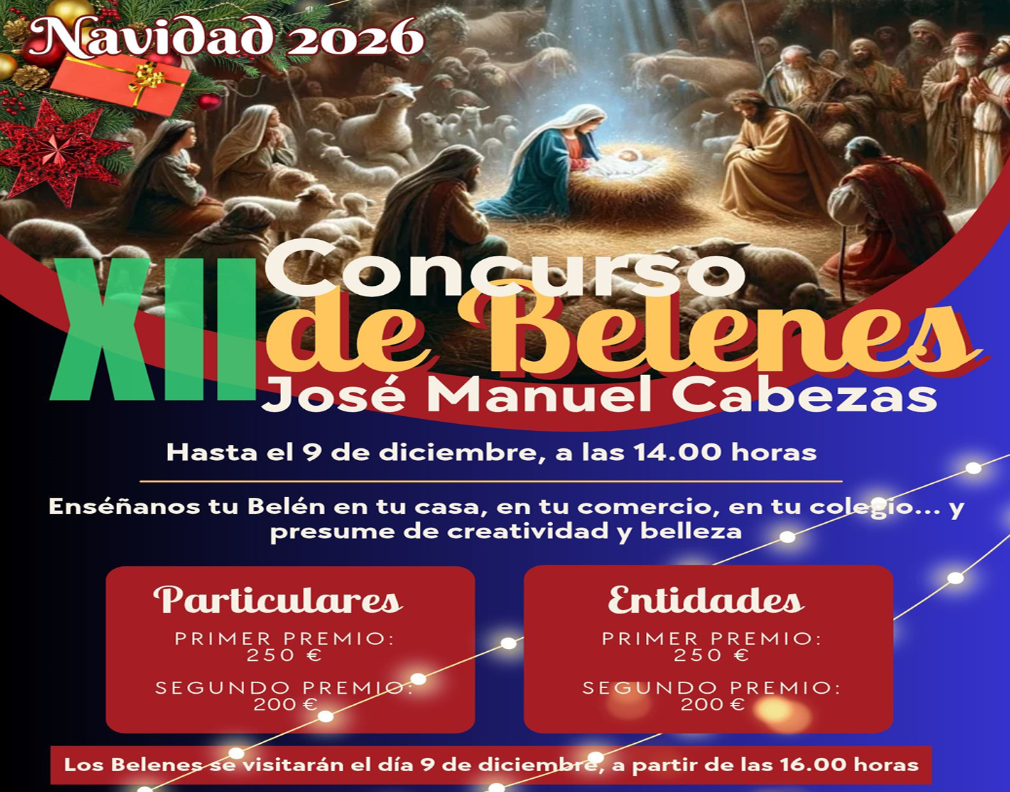Que todo el mundo vea tu Belén. XII Concurso de Belenes 2026 Villanueva del Pardillo