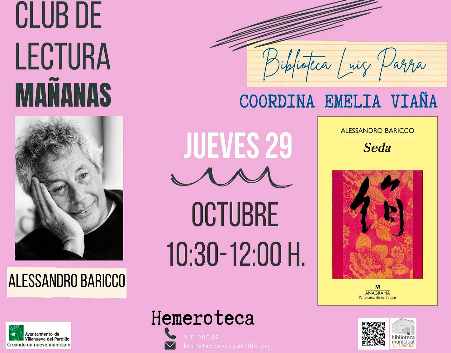 Club de lectura Adultos. Mañana. Jueves 29 de octubre'26