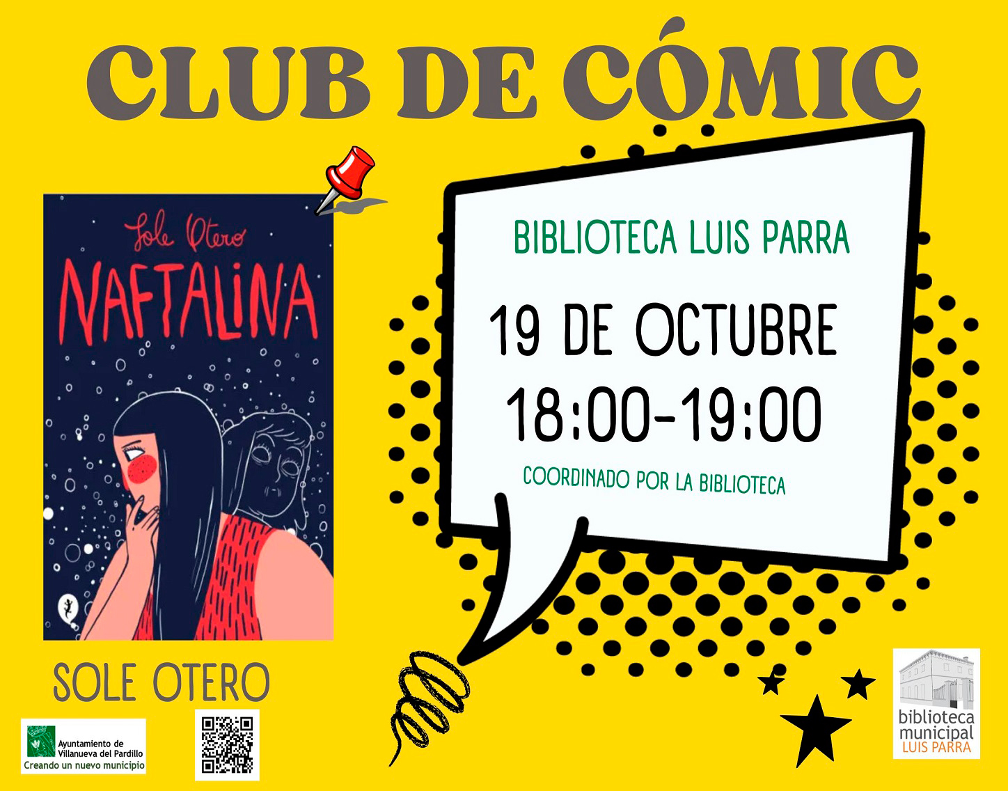 Club de lectura de cómic, lunes 19 de octubre'26