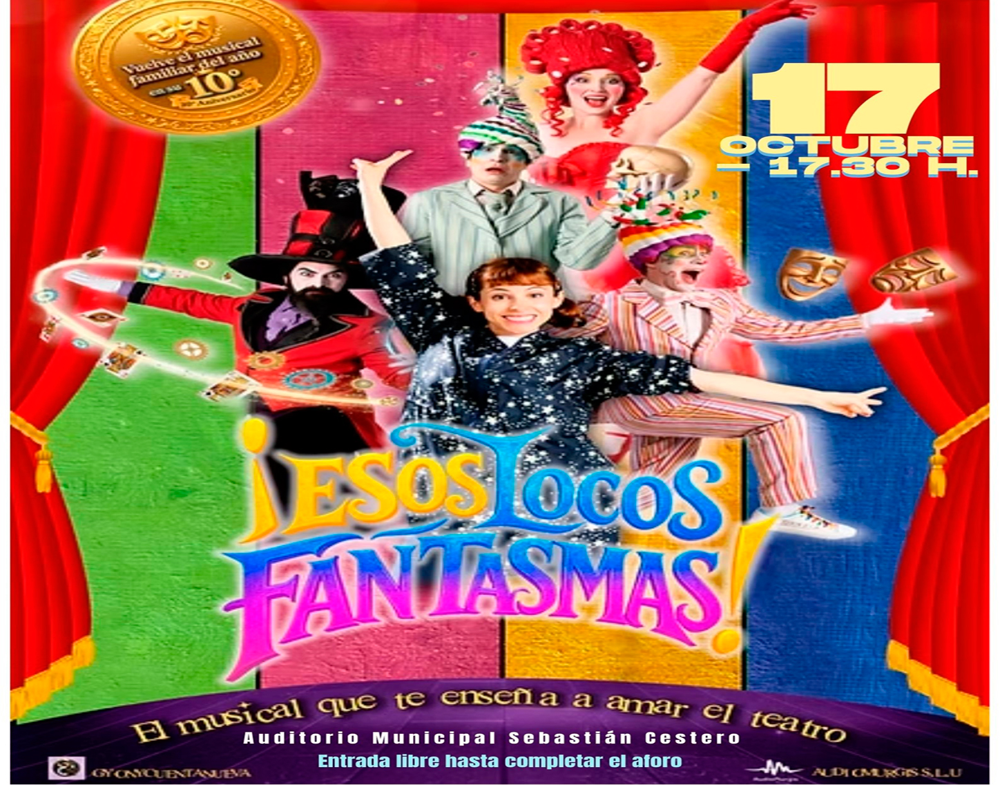 Musical Infantil "Esos locos fantasmas", sábado 17 de octubre'26