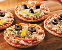 mini pizzas sonrientes