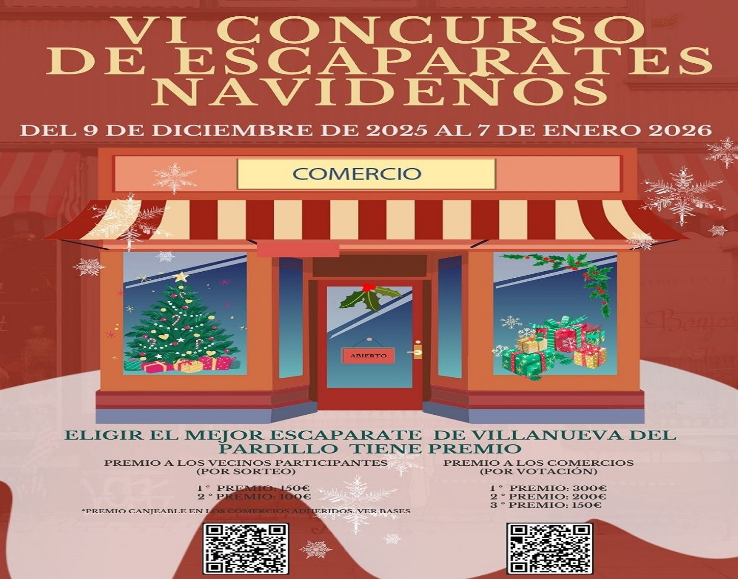 Elige tu escaparate favorito y gana premios. VI Concurso de Escaparates Navideños 2025
