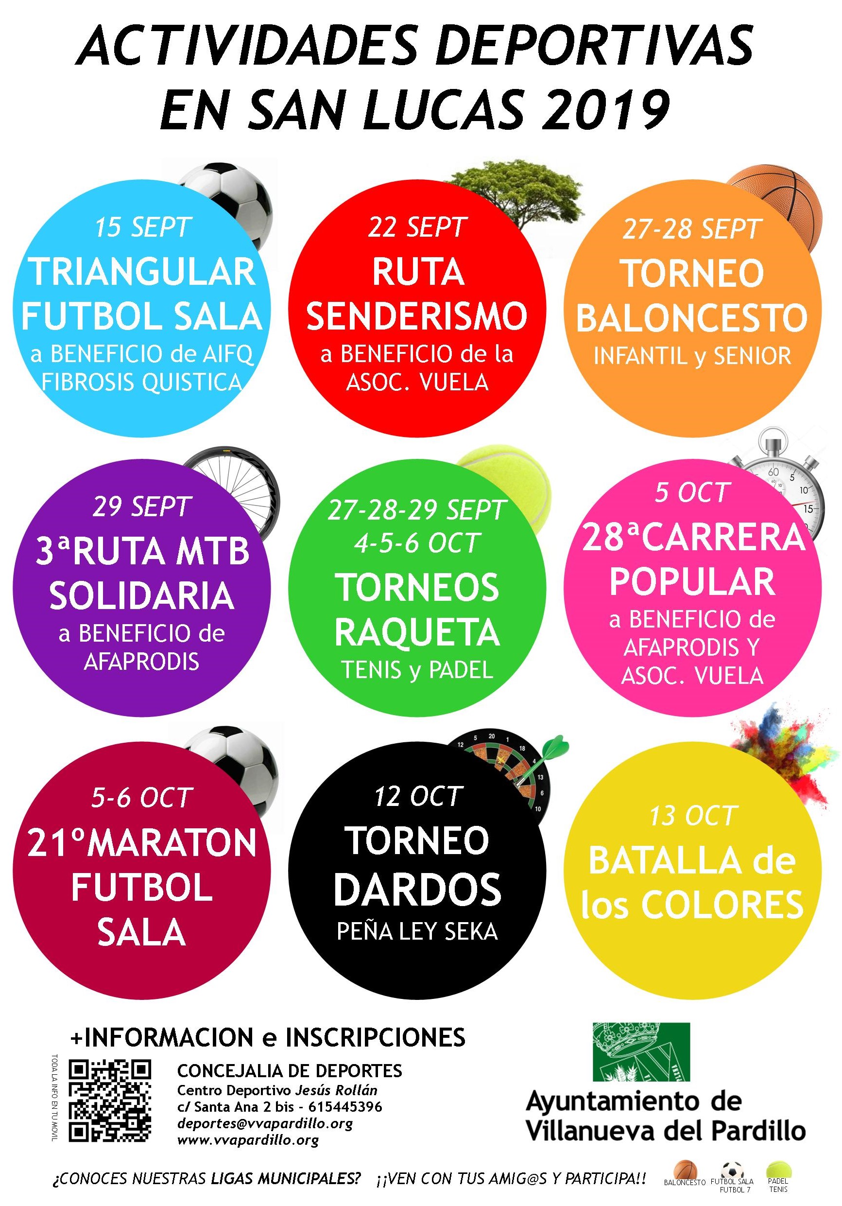 MAS DEPORTE QUE NUNCA EN LAS FIESTAS PATRONALES SAN LUCAS EVANGELISTA 2019 DE VILLANUEVA DEL PARDILLO. 27/08/19.