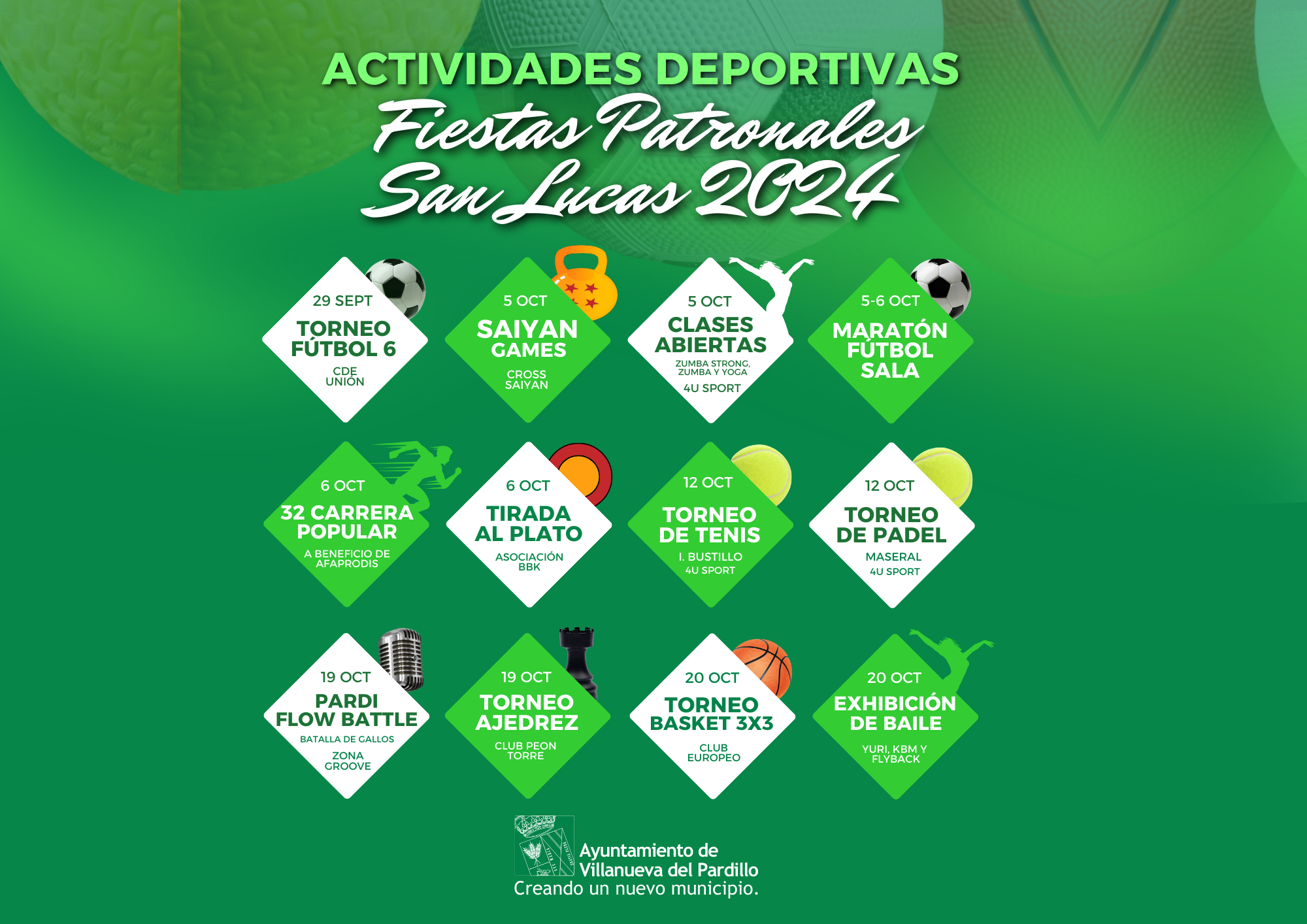 Fiestas Patronales San Lucas 2024. Actividades deportivas en Villanueva del Pardillo