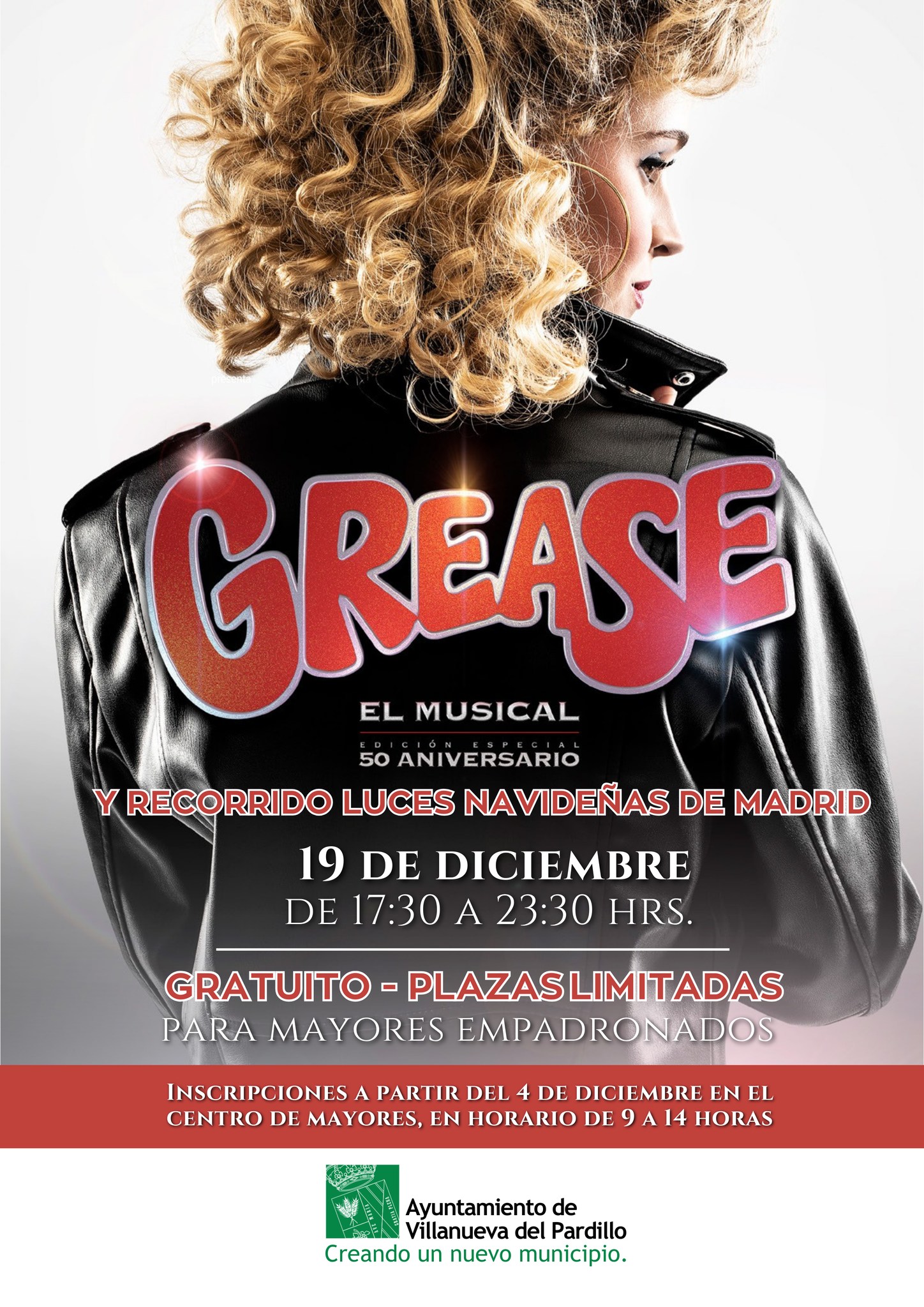 Villanueva Del Pardillo celebra la Navidad con sus mayores. Recorrido de luces de Madrid y entrada al musical "Grease" para nuestros mayores