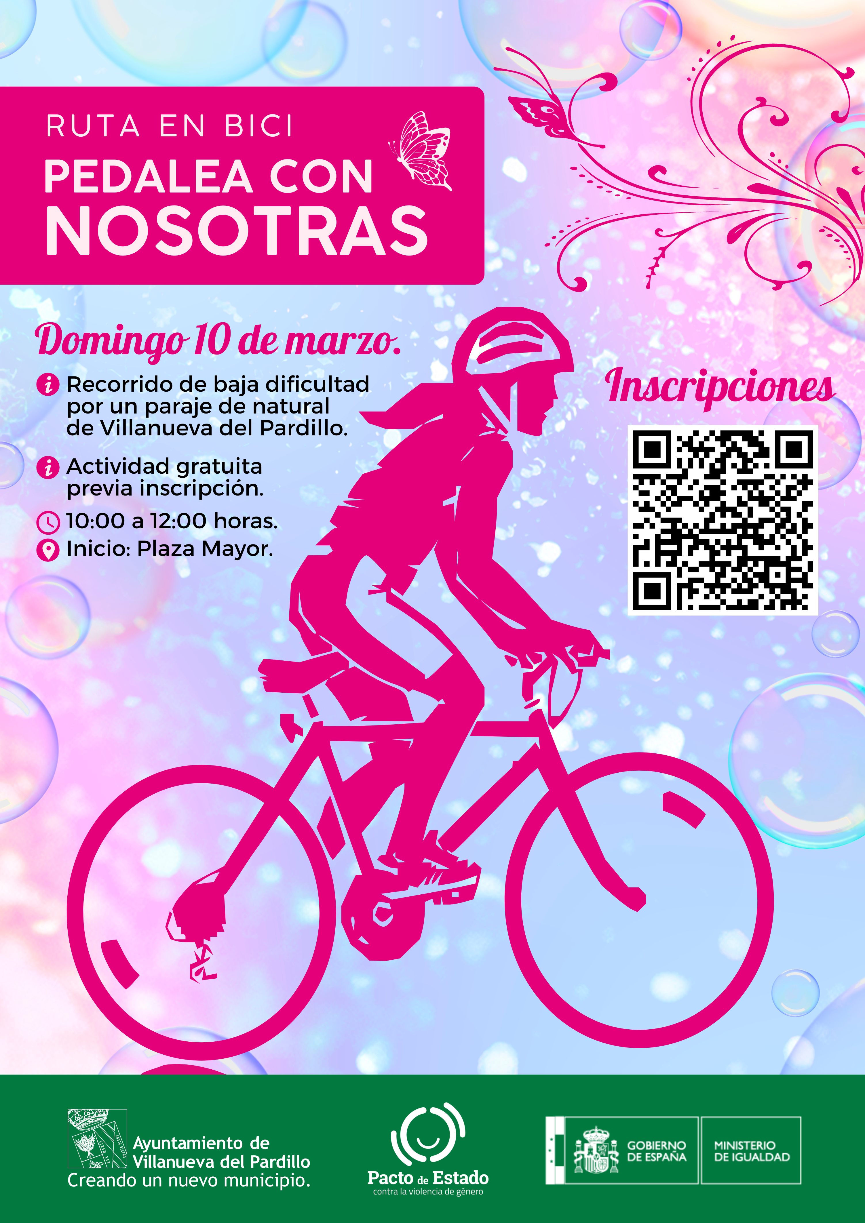 LA RUTA EN BICICLETA “PEDALEA CON NOSOTRAS” DE VILLANUEVA DEL PARDILLO ABRE SUS INCRIPCIONES. 07/03/2024