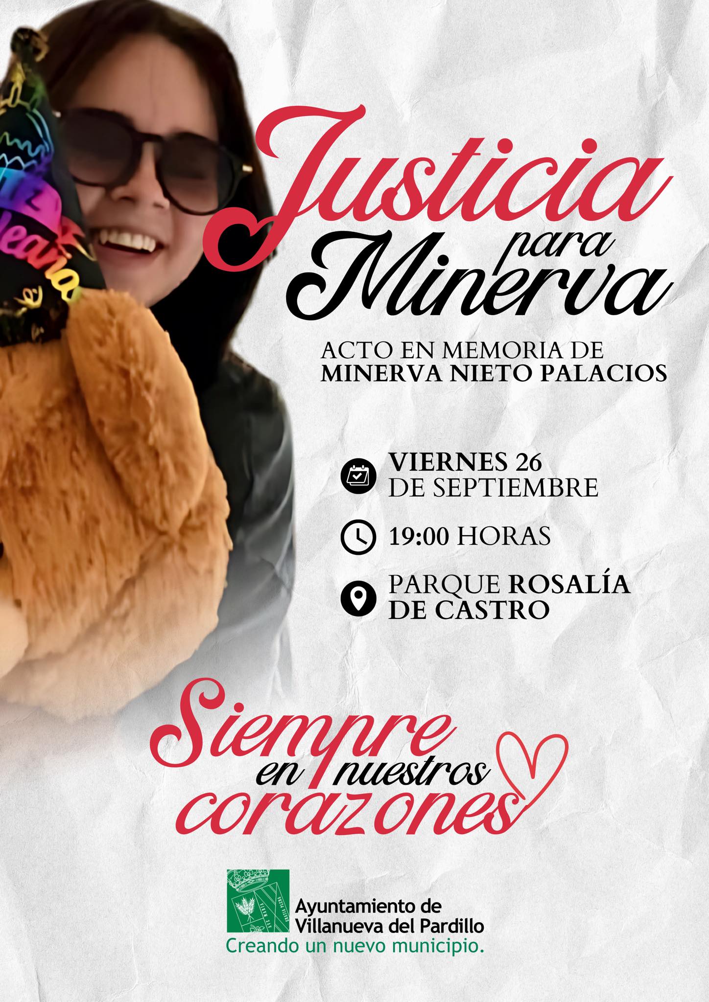 Acto en Memoria de Minerva Nieto Palacios en Villanueva del Pardillo