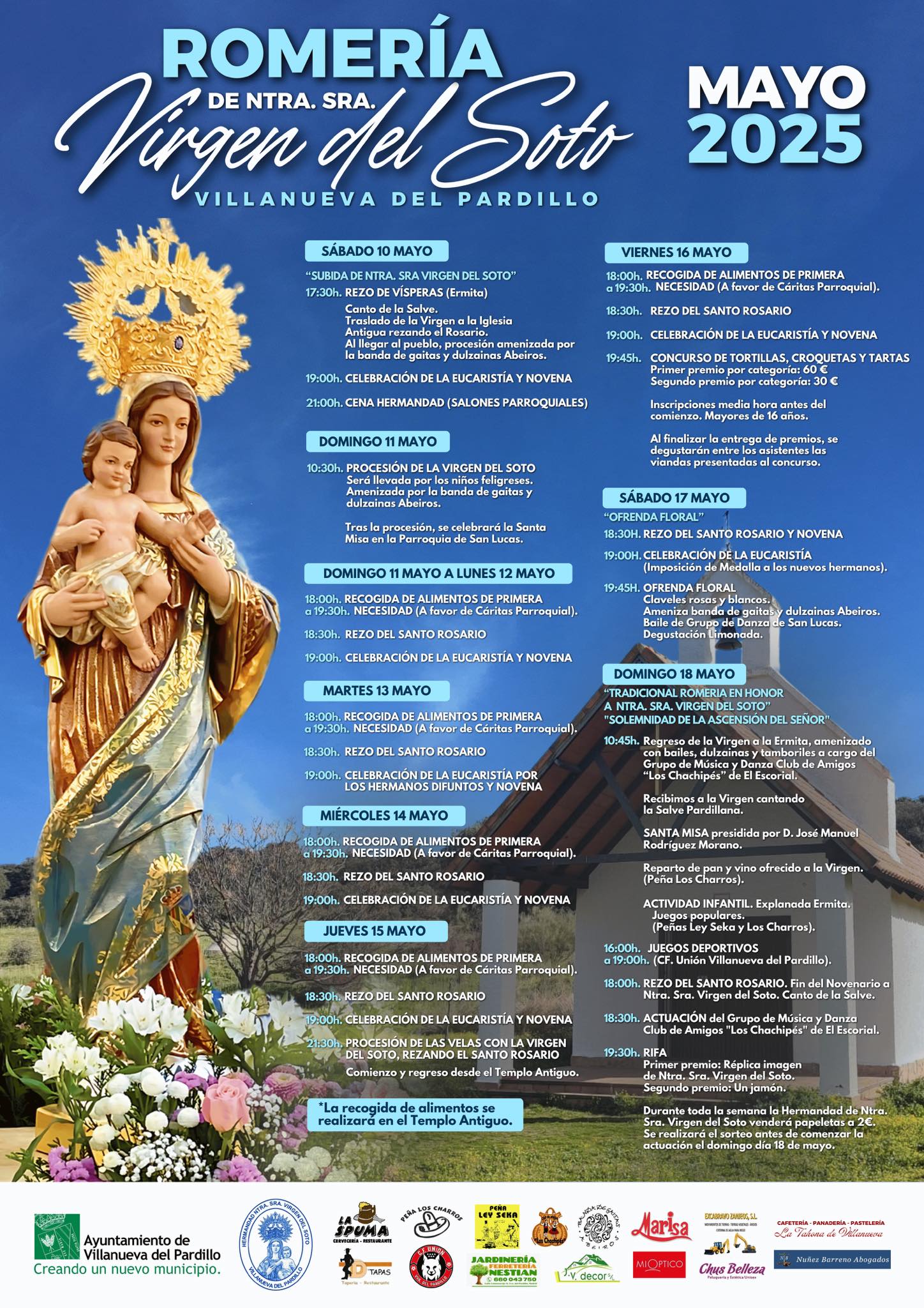 Villanueva del Pardillo celebra su tradicional festividad en honor a su patrona la Virgen del Soto