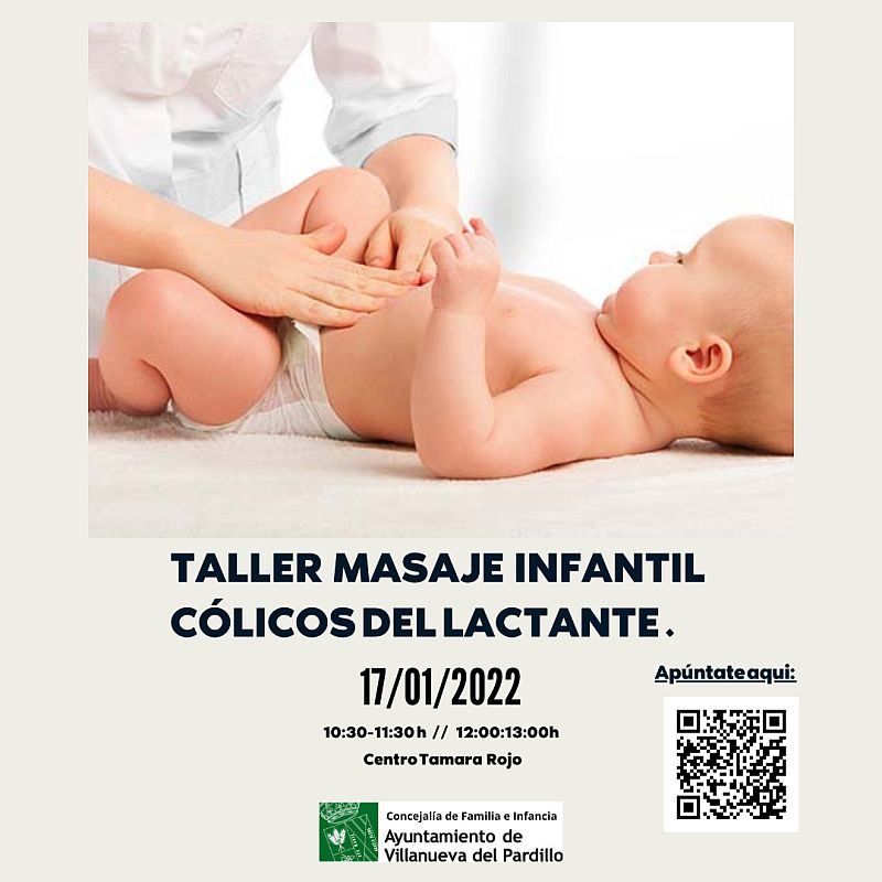TALLER MASAJE INFANTIL PARA COLICOS LACTANTE VILLANUEVA DEL PARDILLO.